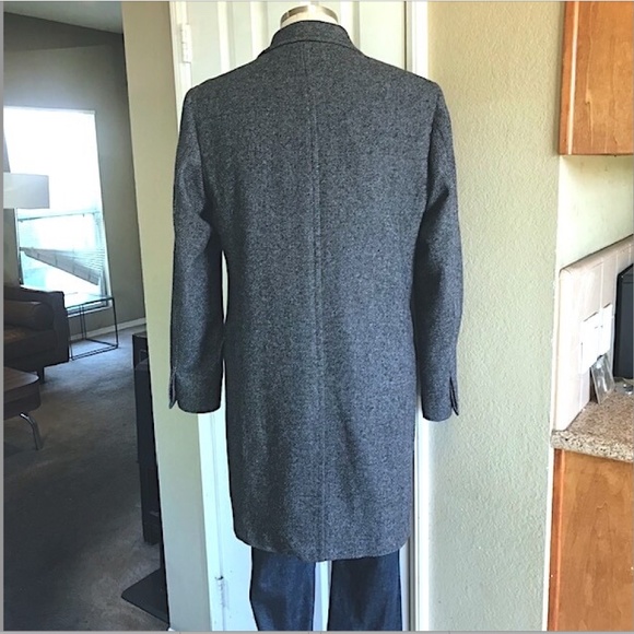THEORY Mens Herringbone Wool-Blend 3/4 Length Topcoat EUC/sz M - Picture 13 of 16